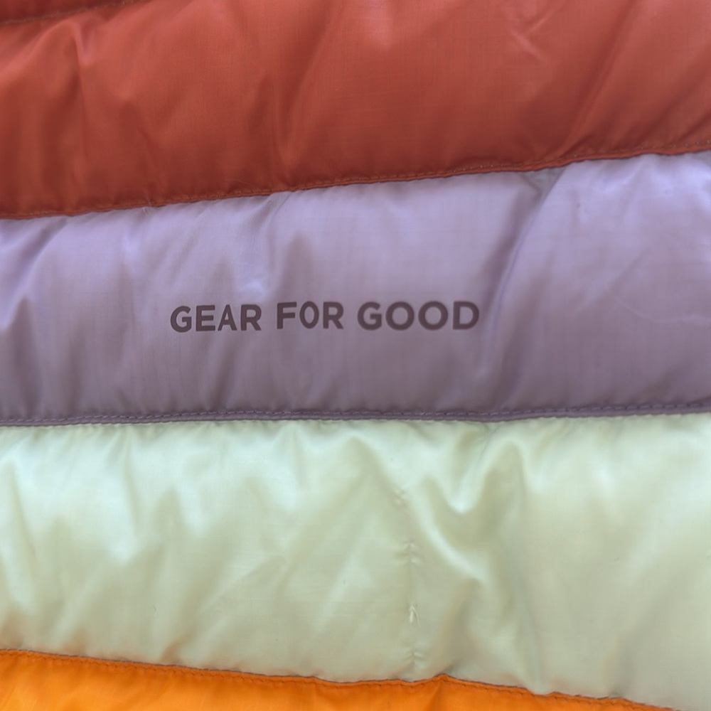Cotopaxi Womens Fuego Down Jacket - Cayenne Stripes Sz XS - Picture 10 of 10